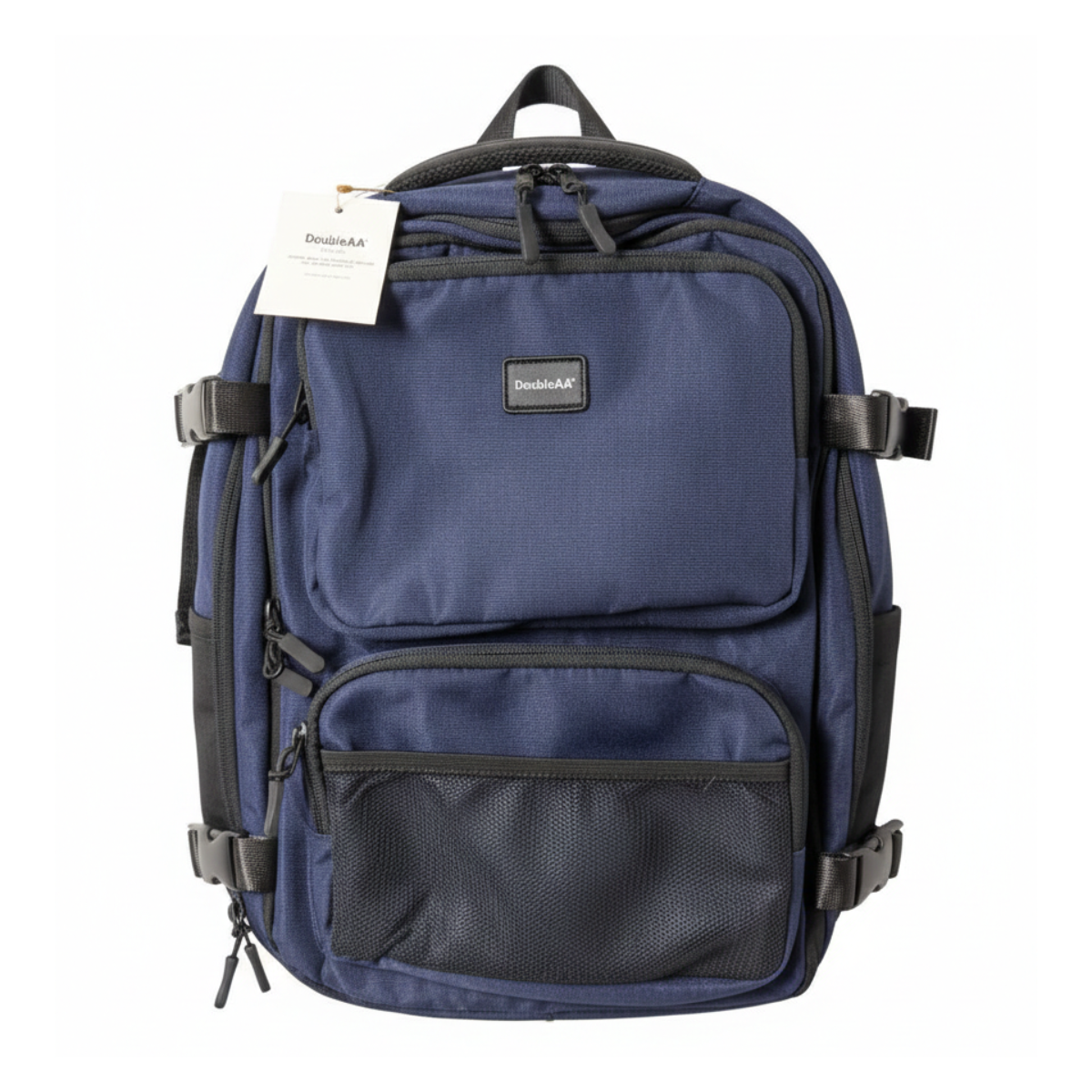 MOCHILA ESCOLAR REFORZADA NEGRA AZUL GRAN CAPACIDAD Y MULTIBOLSILLOS INCLUYE PUERTO USB - CABLE - 5