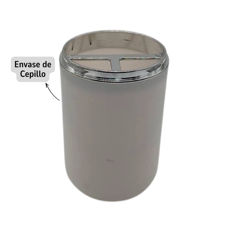 JUEGO ACCESORIOS SET DE BAÑO 6 PIEZAS CEPILLO WC BLANCO + CORTINA DE OBSEQUIO - 8