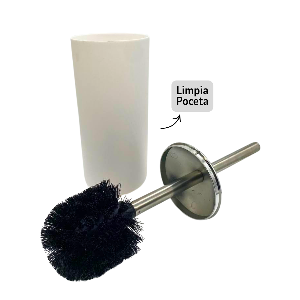 JUEGO ACCESORIOS SET DE BAÑO 6 PIEZAS CEPILLO WC BLANCO + CORTINA DE OBSEQUIO - 9