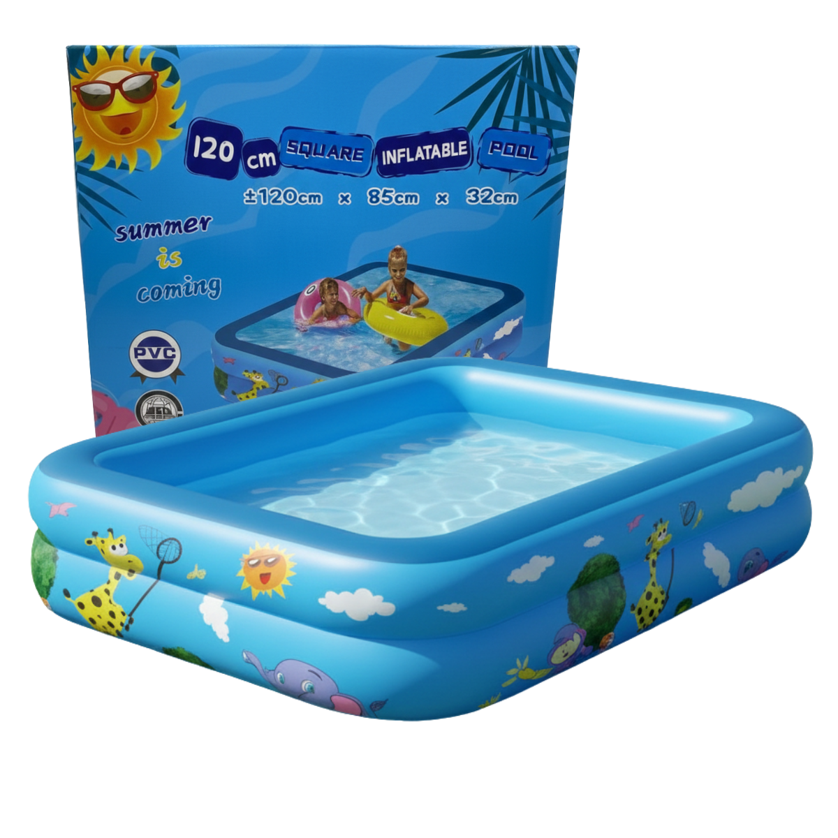 PISCINA INFLABLE RECTANGULAR ACOLCHADA PEQUEÑA NIÑOS VERANO - 2