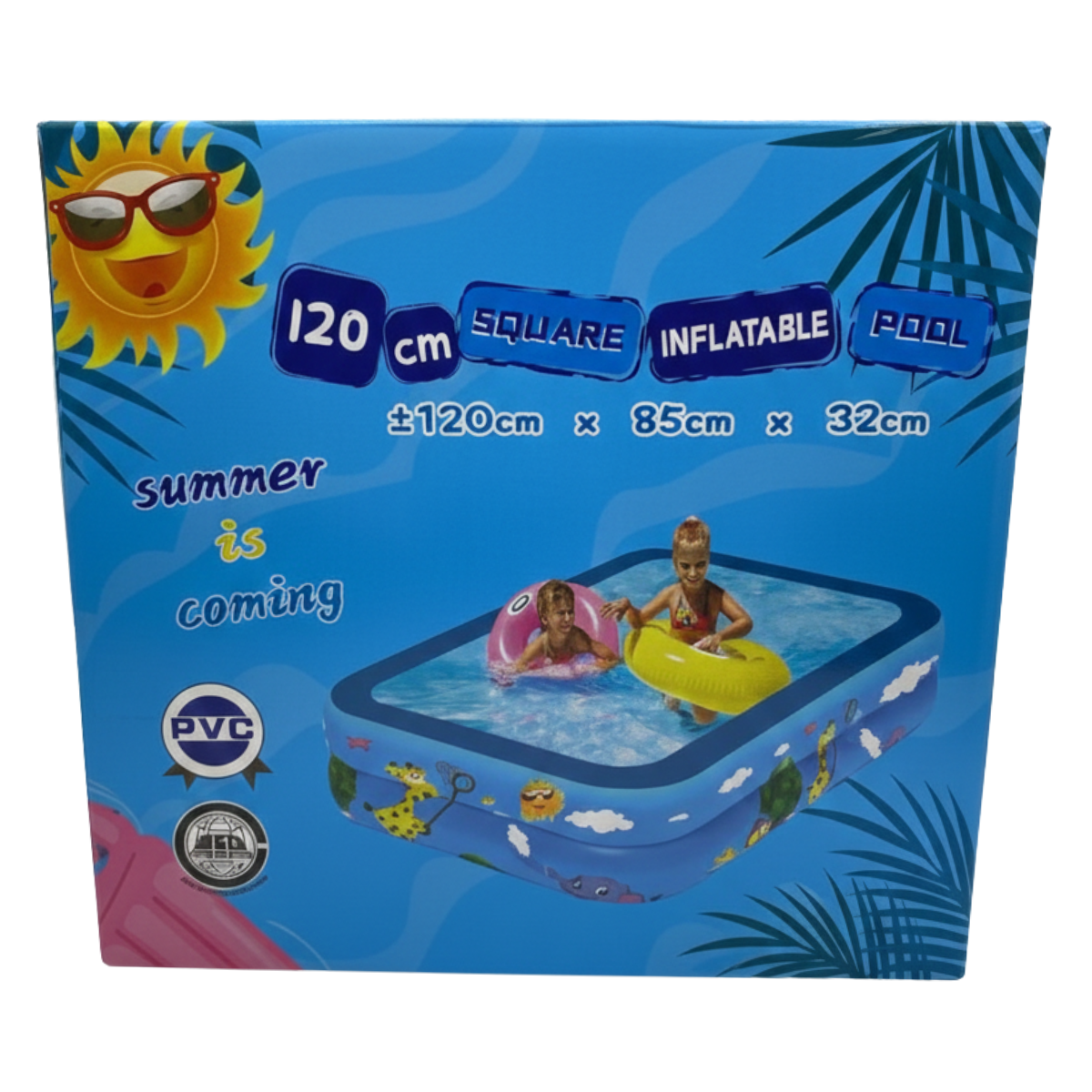 PISCINA INFLABLE RECTANGULAR ACOLCHADA PEQUEÑA NIÑOS VERANO - 6