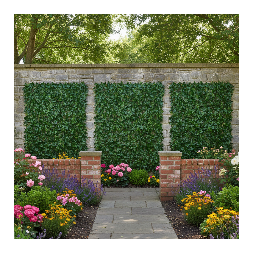PACK 2 MALLAS CERCA DE HOJAS PLANTA ENREDADERA ARTIFICIAL JARDIN 100X300 CM - 8