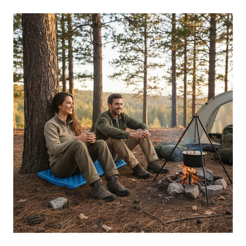 COJIN ASIENTO PLEGABLE DE ESPUMA ALFOMBRILLA CAMPING - 1