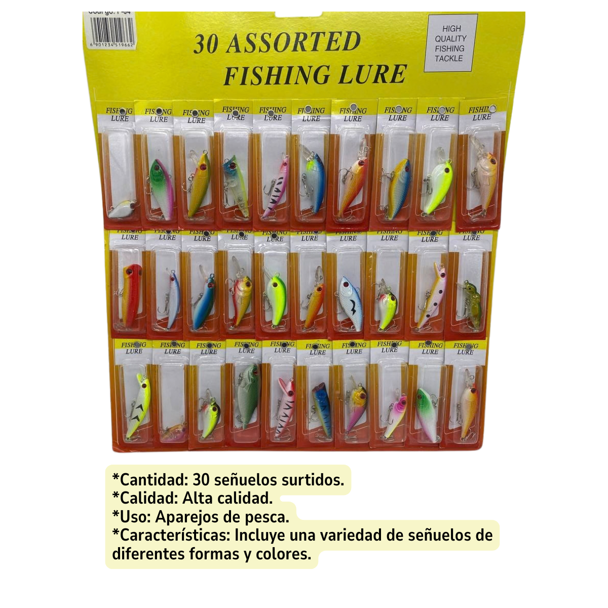 SET DE CUCHARAS #3 SEÑUELOS DE PESCA RIO Y LAGO 30 UNIDADES - 3