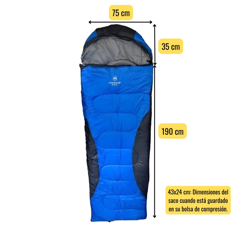 SACO DE DORMIR EXTREMO -10° + 10° CAMPING TREKKING - 7