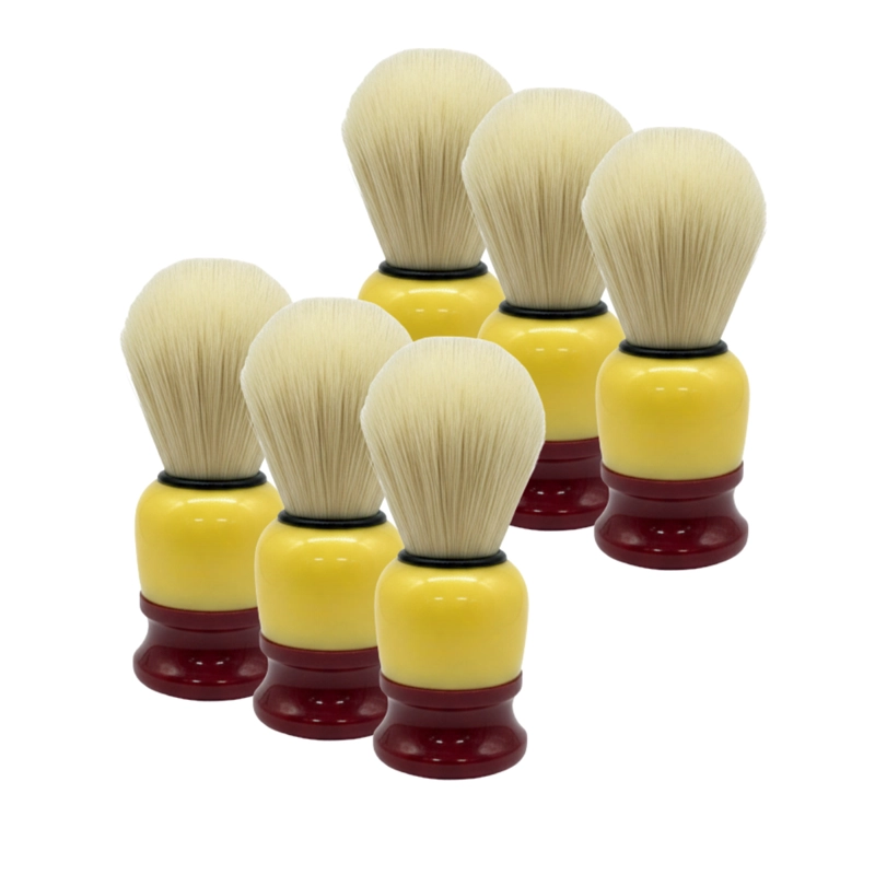 PACK 6 BROCHAS HISOPO DE MADERA PARA BARBA - PELUQUERIA BARBERIA - 1