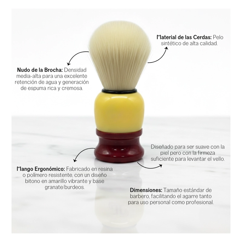 PACK 6 BROCHAS HISOPO DE MADERA PARA BARBA - PELUQUERIA BARBERIA - 3