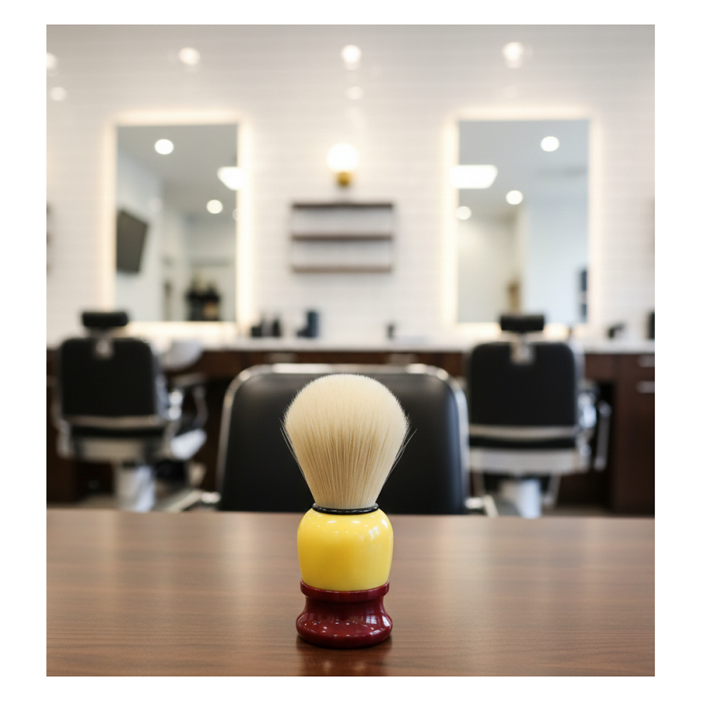 PACK 6 BROCHAS HISOPO DE MADERA PARA BARBA - PELUQUERIA BARBERIA - 5