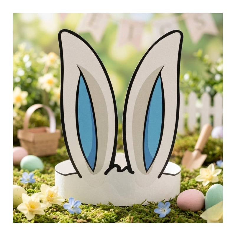 PACK 50 CINTILLOS OREJAS DE CONEJO PASCUA RESURRECCION CARTON - 1