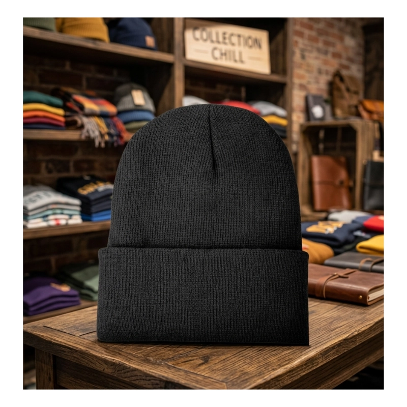 GORRO BEANIE DE LANA HOMBRE MUJER TE RMICO CON FORRO POLAR - 4