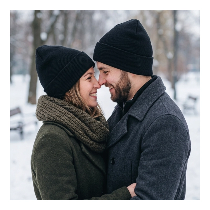 GORRO BEANIE DE LANA HOMBRE MUJER TE RMICO CON FORRO POLAR - 5