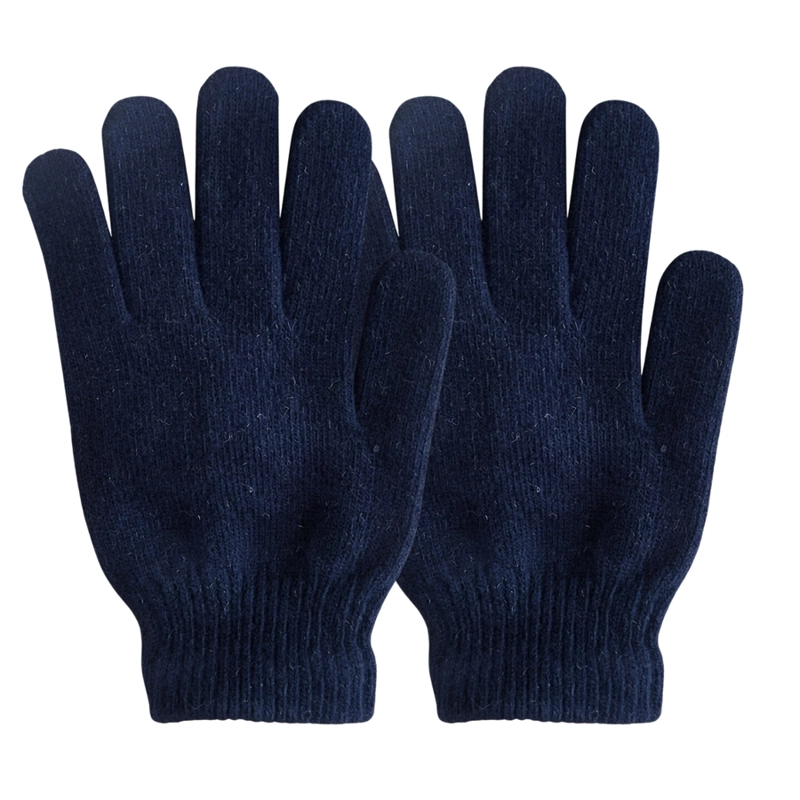 GUANTES DE LANA TE RMICOS PARA NIÑOS - INVIERNO SUAVE COLOR AZUL MARINO - 3