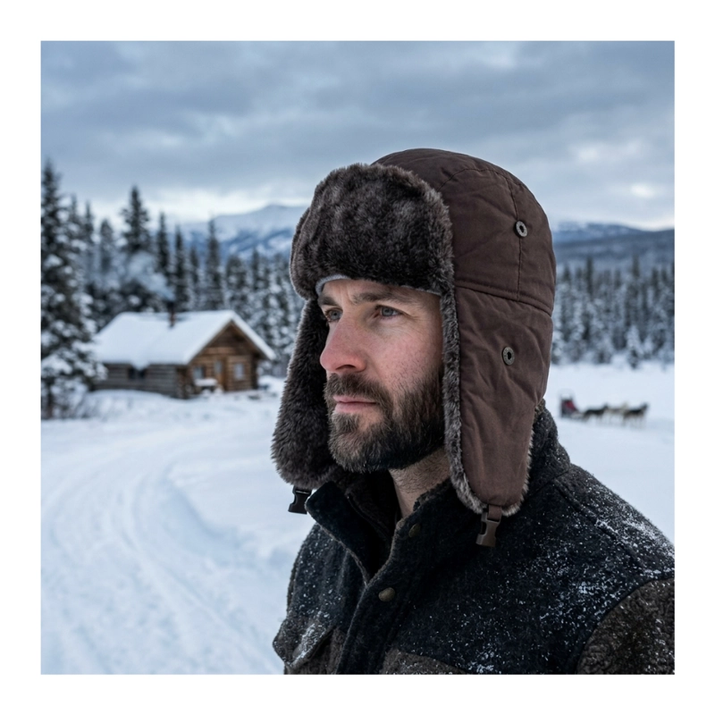 GORRO RUSO UNISEX DE LONA PARKA CALIDO TERMICO - 1