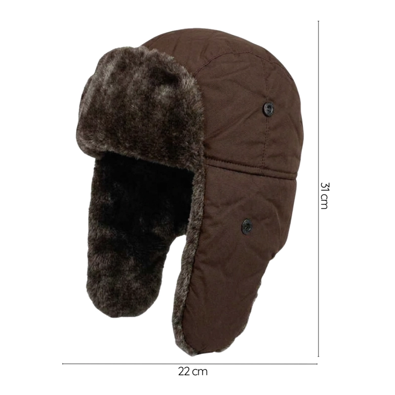 GORRO RUSO UNISEX DE LONA PARKA CALIDO TERMICO - 4