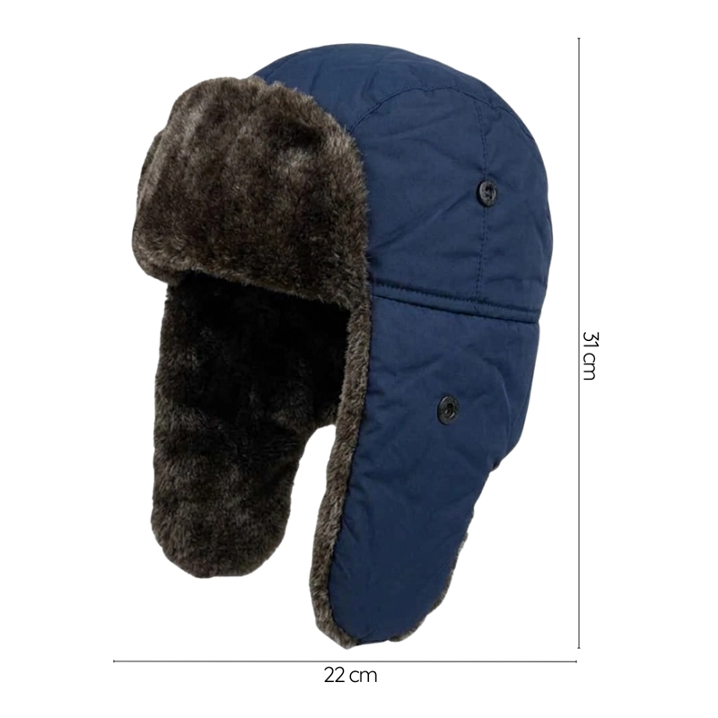 GORRO RUSO UNISEX DE LONA PARKA CALIDO TERMICO - 4