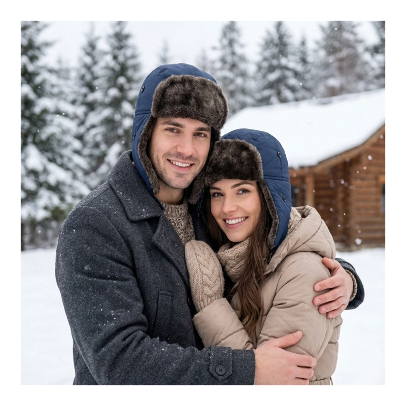 GORRO RUSO UNISEX DE LONA PARKA CALIDO TERMICO - 6