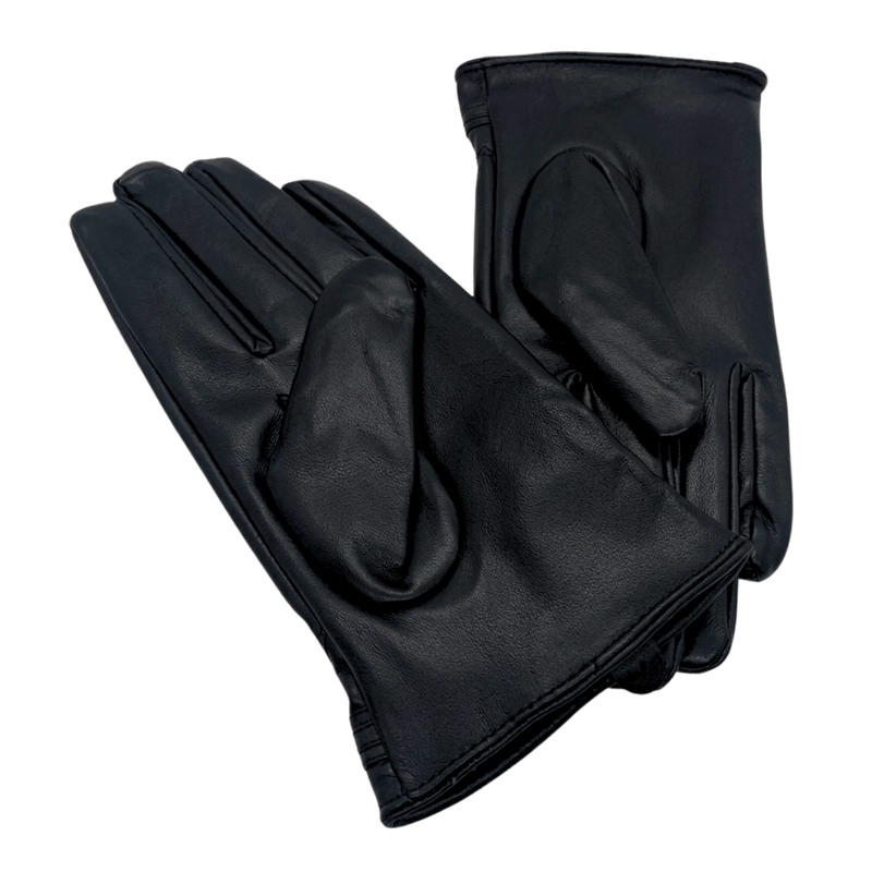 GUANTES DE INVIERNO PARA MUJER EN CUERO SINTE TICO MATE CON FORRO TE RMICO Y AJUSTE ELASTICO - 3