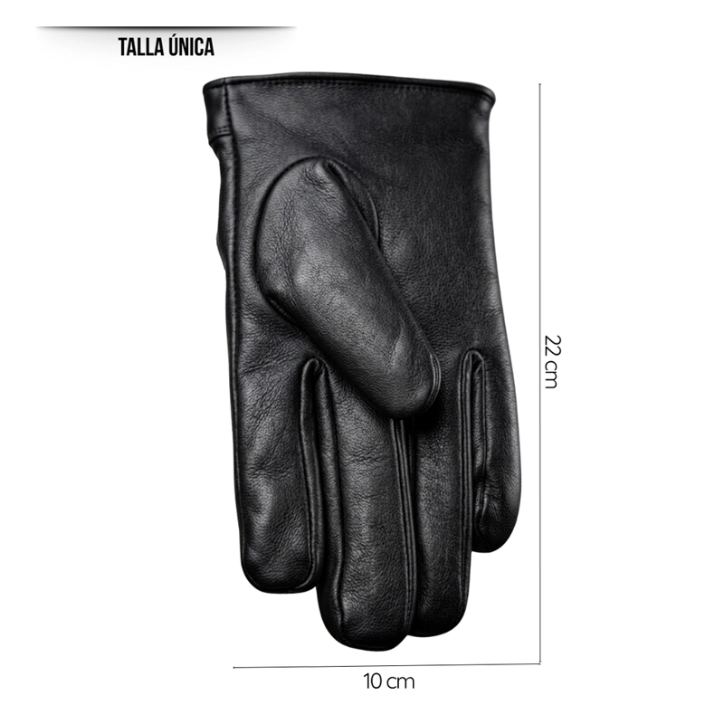 GUANTES DE INVIERNO PARA MUJER EN CUERO SINTE TICO MATE CON FORRO TE RMICO Y AJUSTE ELASTICO - 5
