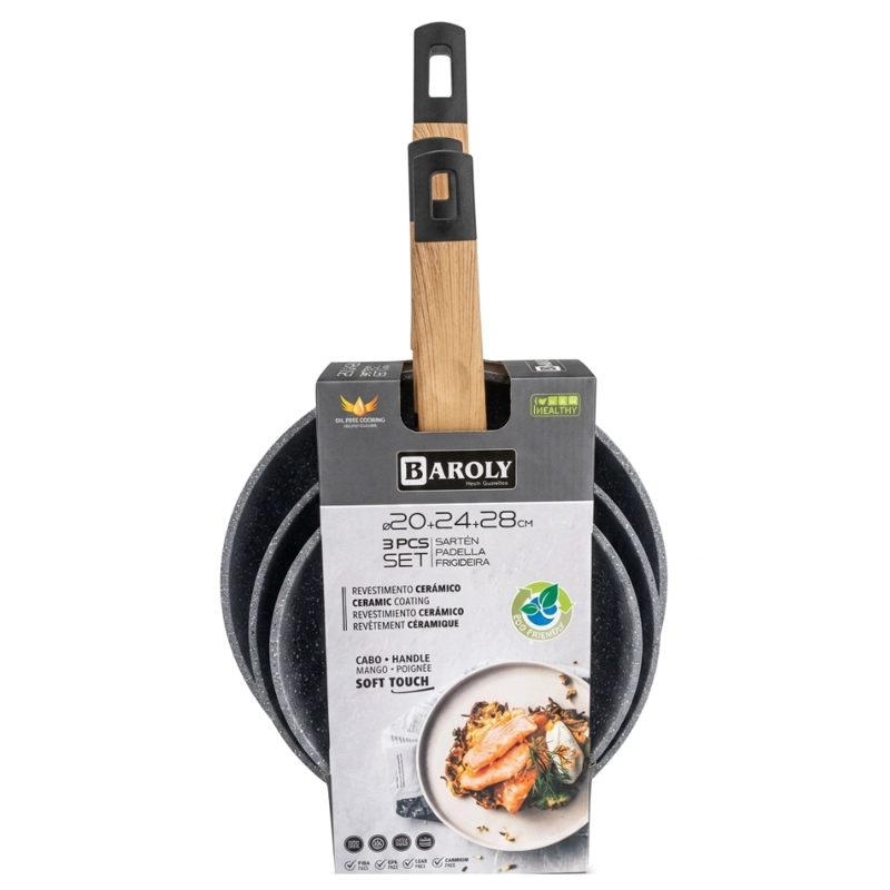 PACK 3 SARTEN 20, 24 Y 28 CM SET DE SARTENES CERAMICOS - 2