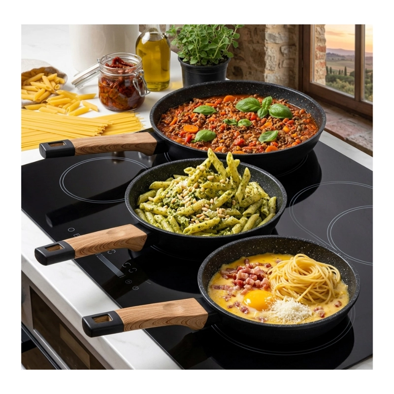 PACK 3 SARTEN 20, 24 Y 28 CM SET DE SARTENES CERAMICOS - 8