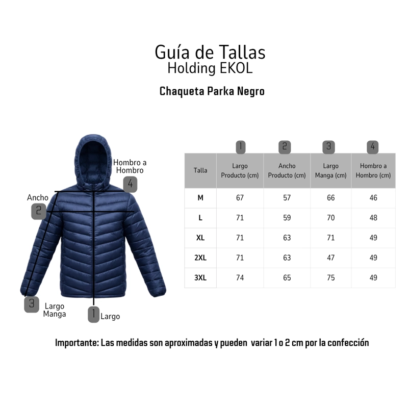 CHAQUETA PARKA TE RMICA AZUL COMODIDAD Y CALCE PERFECTO - 6