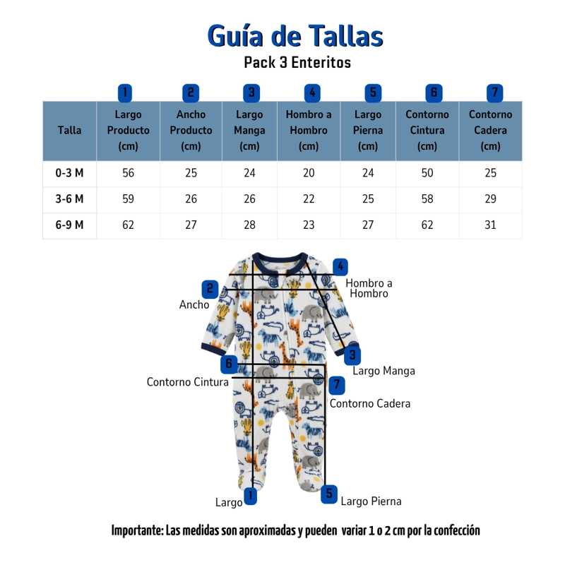 PACK 3 ENTERITOS NIÑO MICROPOLAR DISEÑOS SURTIDOS - 8