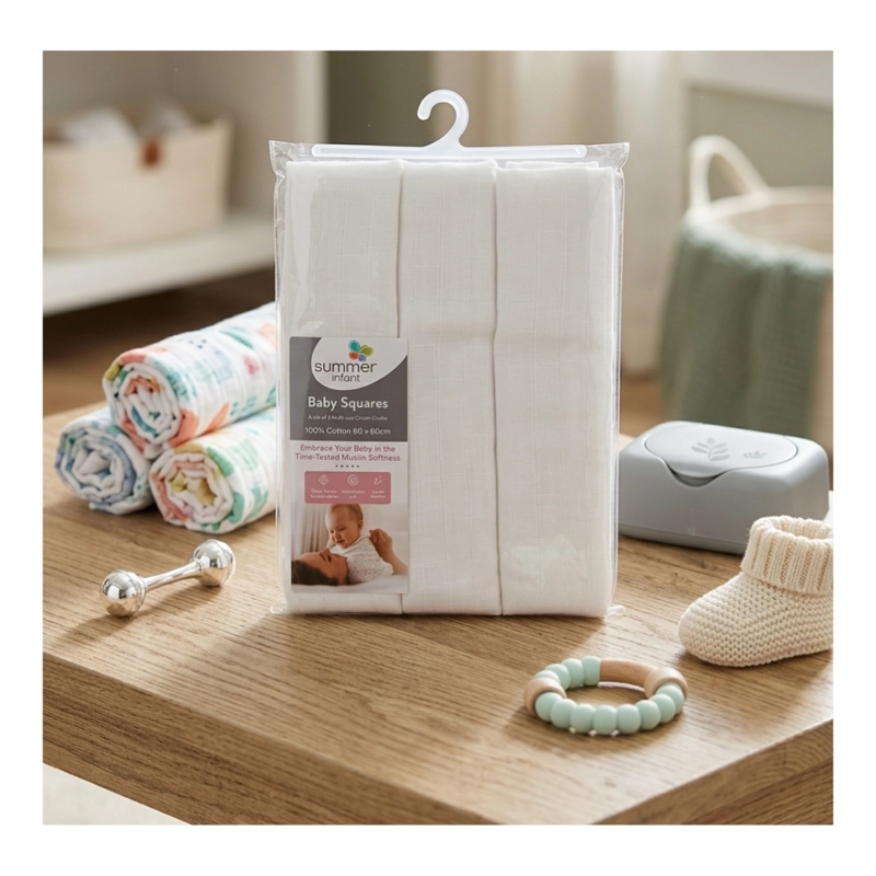 PACK 3 PAÑALES BLANCO PARA BEBE  100% ALGODON - 1