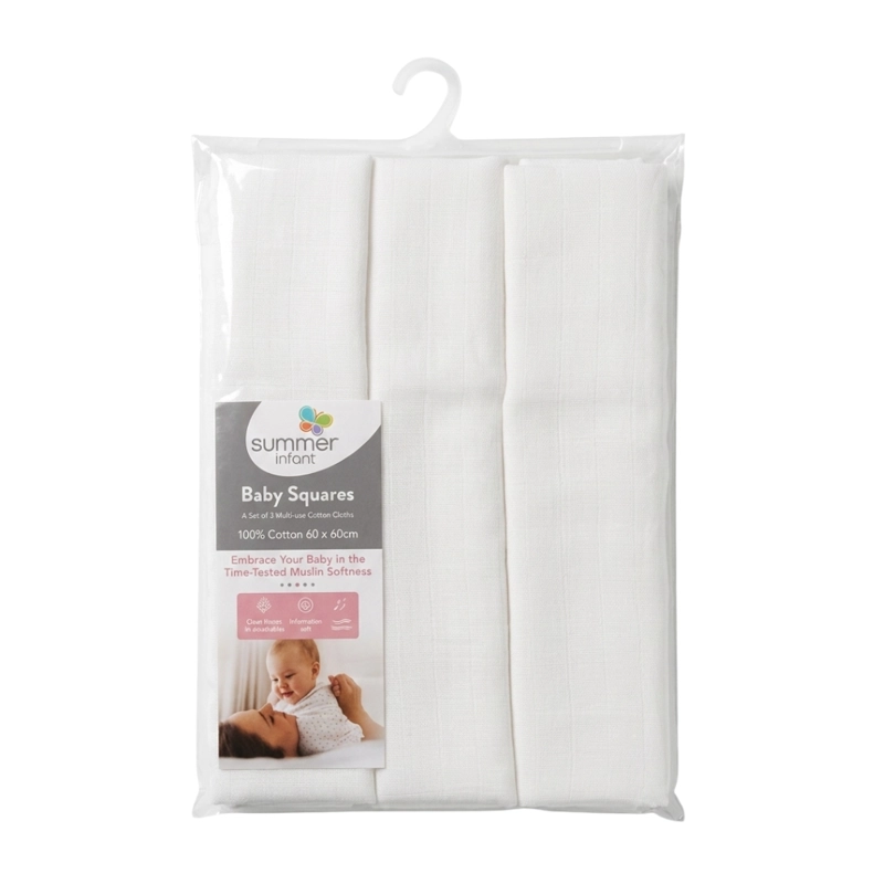 PACK 3 PAÑALES BLANCO PARA BEBE  100% ALGODON - 2