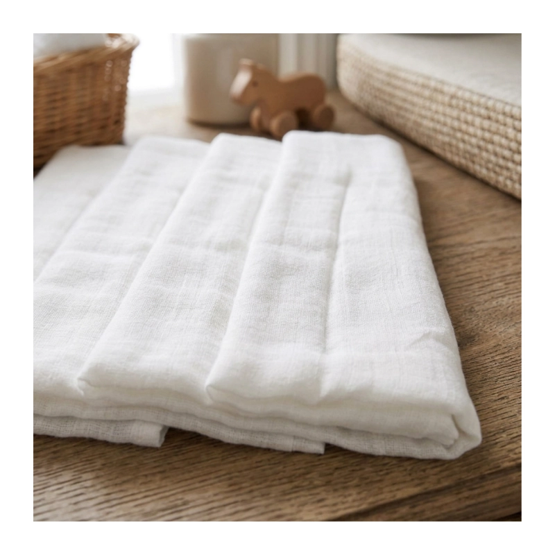 PACK 3 PAÑALES BLANCO PARA BEBE  100% ALGODON - 4
