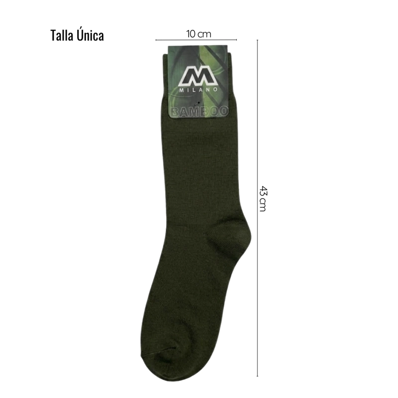 PAR CALCETINES BAMBU LISOS UNICOLOR TALLA UNICA - 4