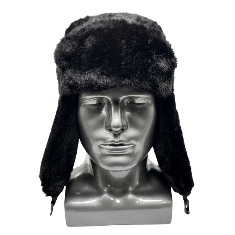 GORRO RUSO USHANKA CON OREJERAS PELUDO TERMICO INVIERNO MUJER - 2