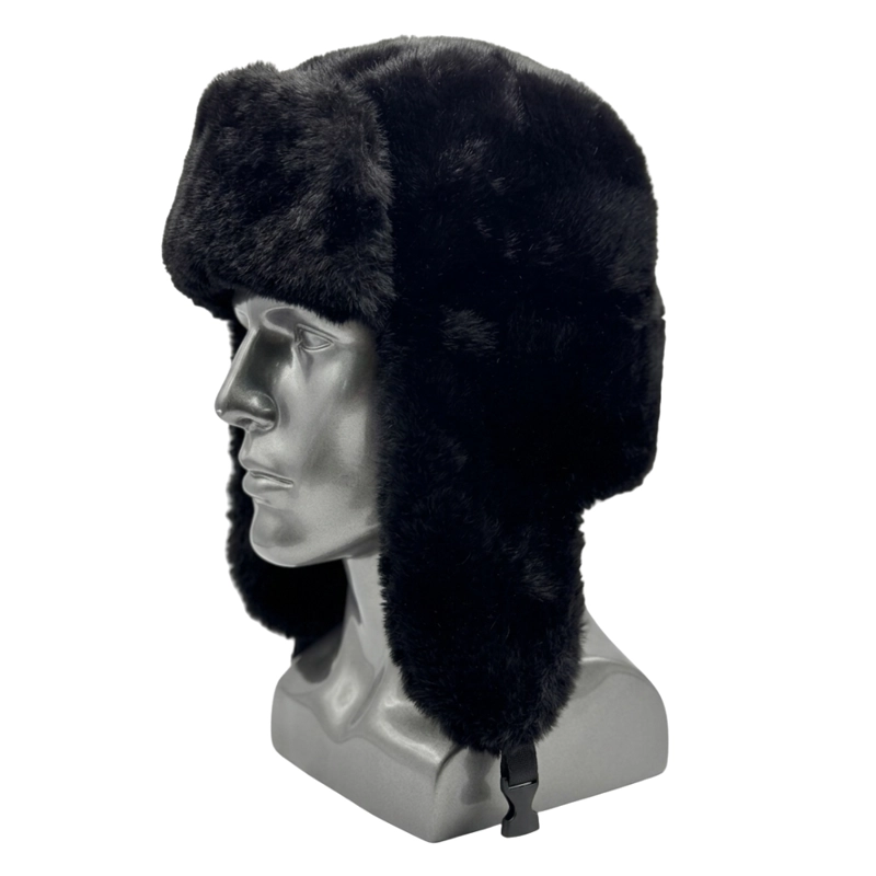 GORRO RUSO USHANKA CON OREJERAS PELUDO TERMICO INVIERNO MUJER - 3