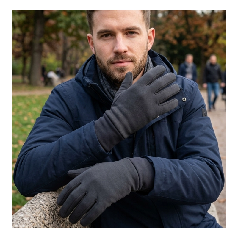 GUANTES TE RMICOS DE POLAR CON REFUERZO ANTIDESLIZANTE EN PALMA - 1