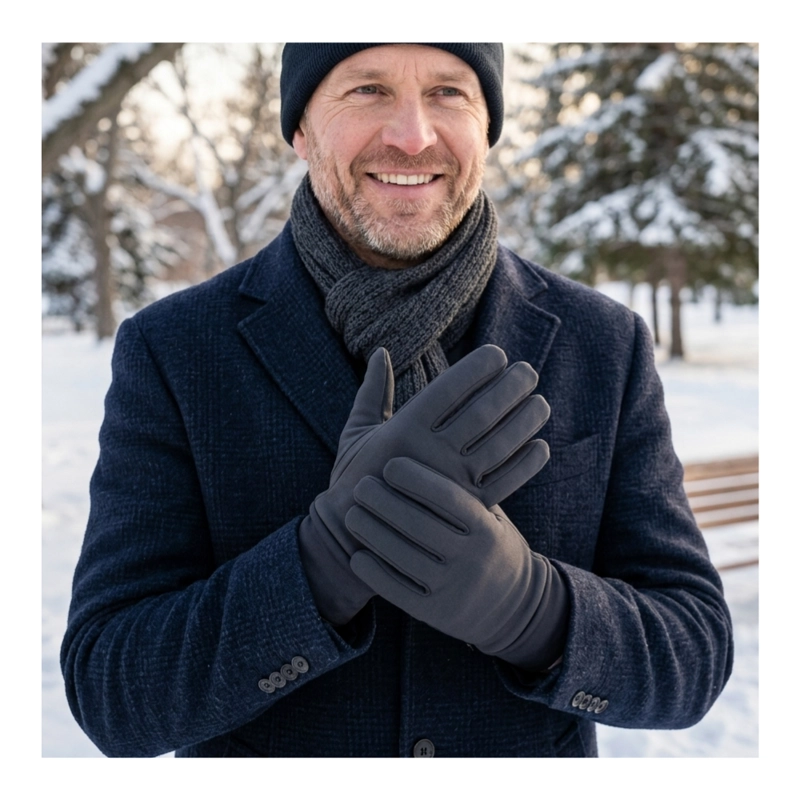 GUANTES TE RMICOS DE POLAR CON REFUERZO ANTIDESLIZANTE EN PALMA - 8