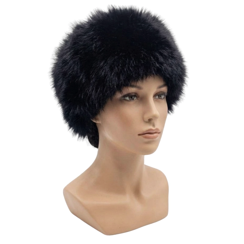 GORRO PELUDO TIPO COSACO PARA MUJER ACCESORIO DE INVIERNO ELEGANTE - 2