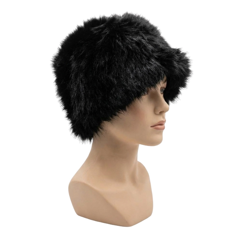 GORRO PELUDO TIPO COSACO PARA MUJER ACCESORIO DE INVIERNO ELEGANTE - 3