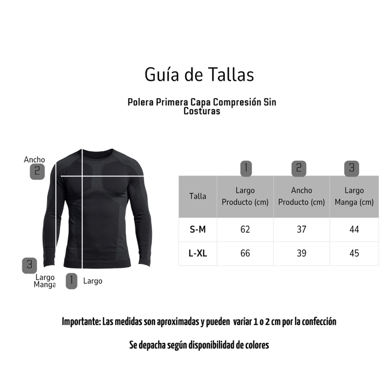 PACK 2 POLERAS PRIMERA CAPA COMPRESION SIN COSTURAS SURTIDAS - 7