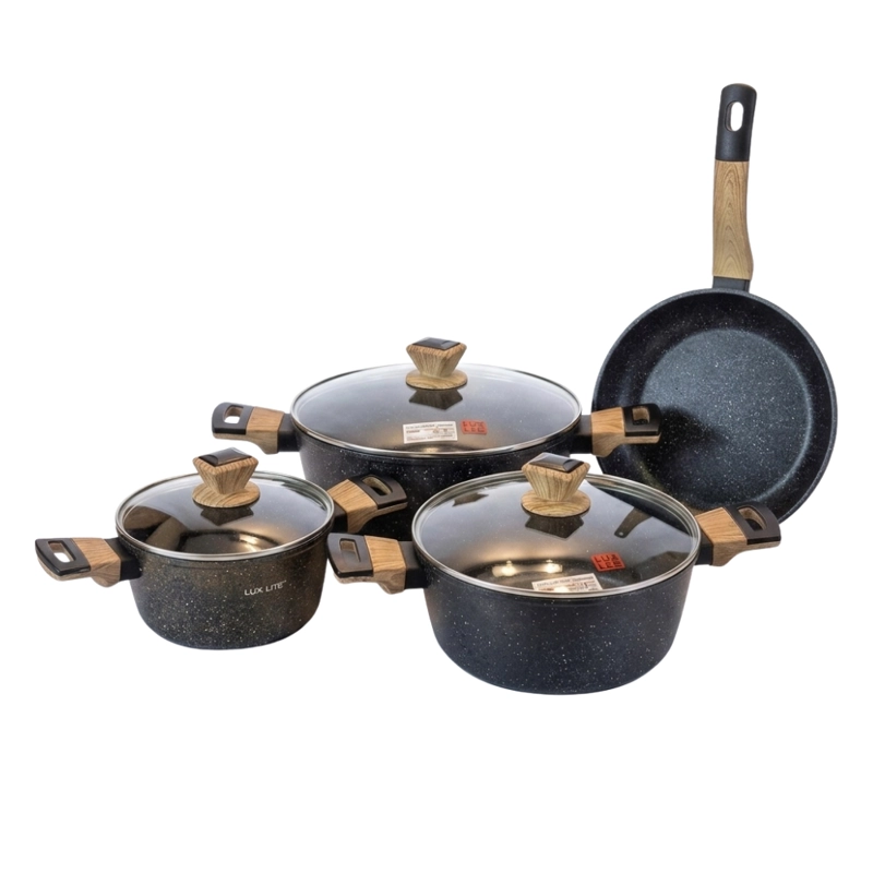 SET COCINA PREMIUM ANTIADHERENTE CERAMICO OLLAS Y SARTENES - 6