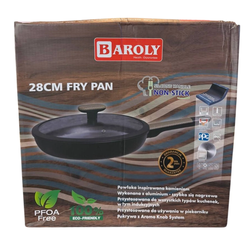 SARTE N DE ALUMINIO ANTIADHERENTE BAROLY 28CM CON TAPA PFOA FREE - 5