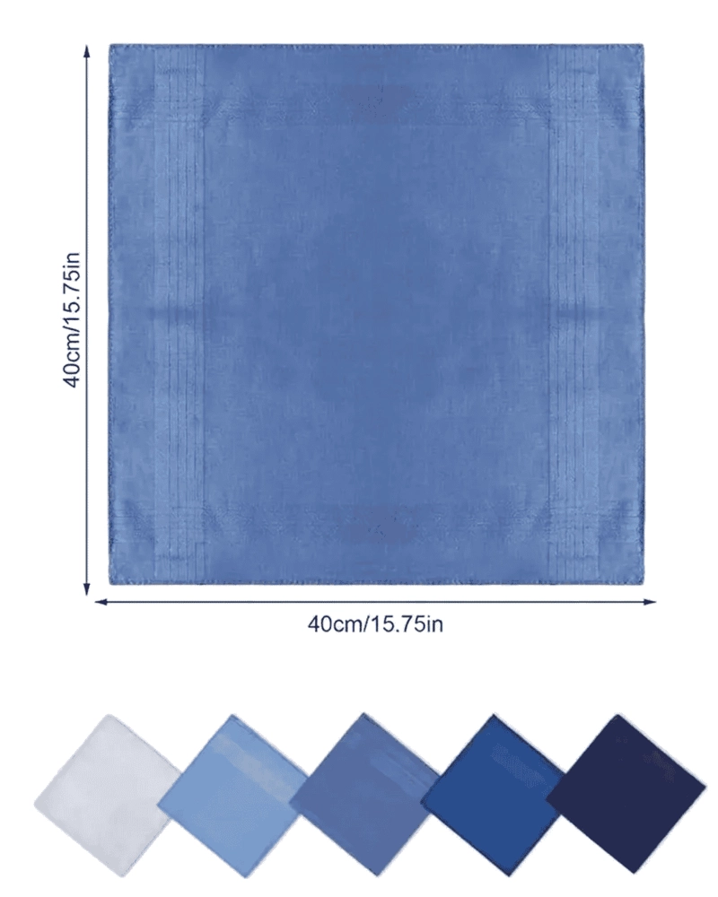 PAÑUELOS PARA HOMBRE 100% ALGODON 12 UND 40X40 PREMIUM - 2