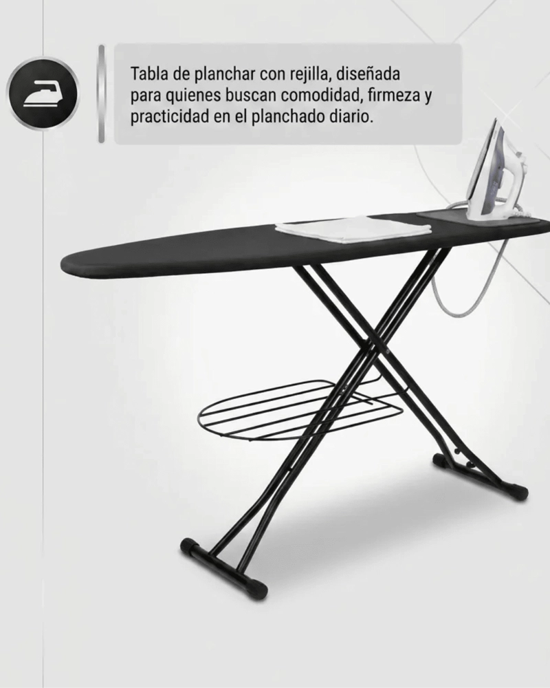 TABLA DE PLANCHAR CON REJILLA MESA PLEGABLE BASICA PREMIUM - 2