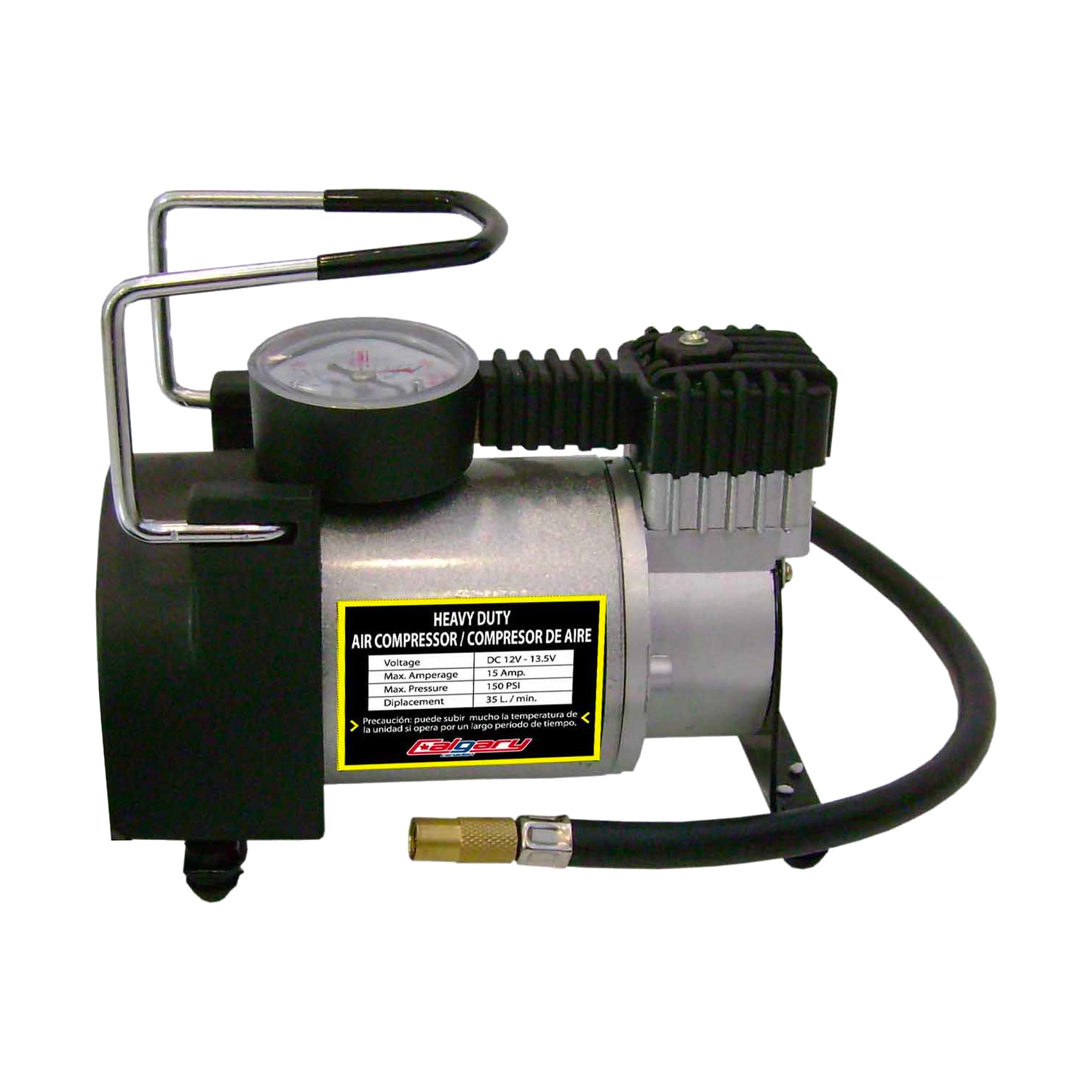 COMPRESOR DE AIRE CALGARY PARA AUTO 12V 150 PSI PORTÁTIL - 4