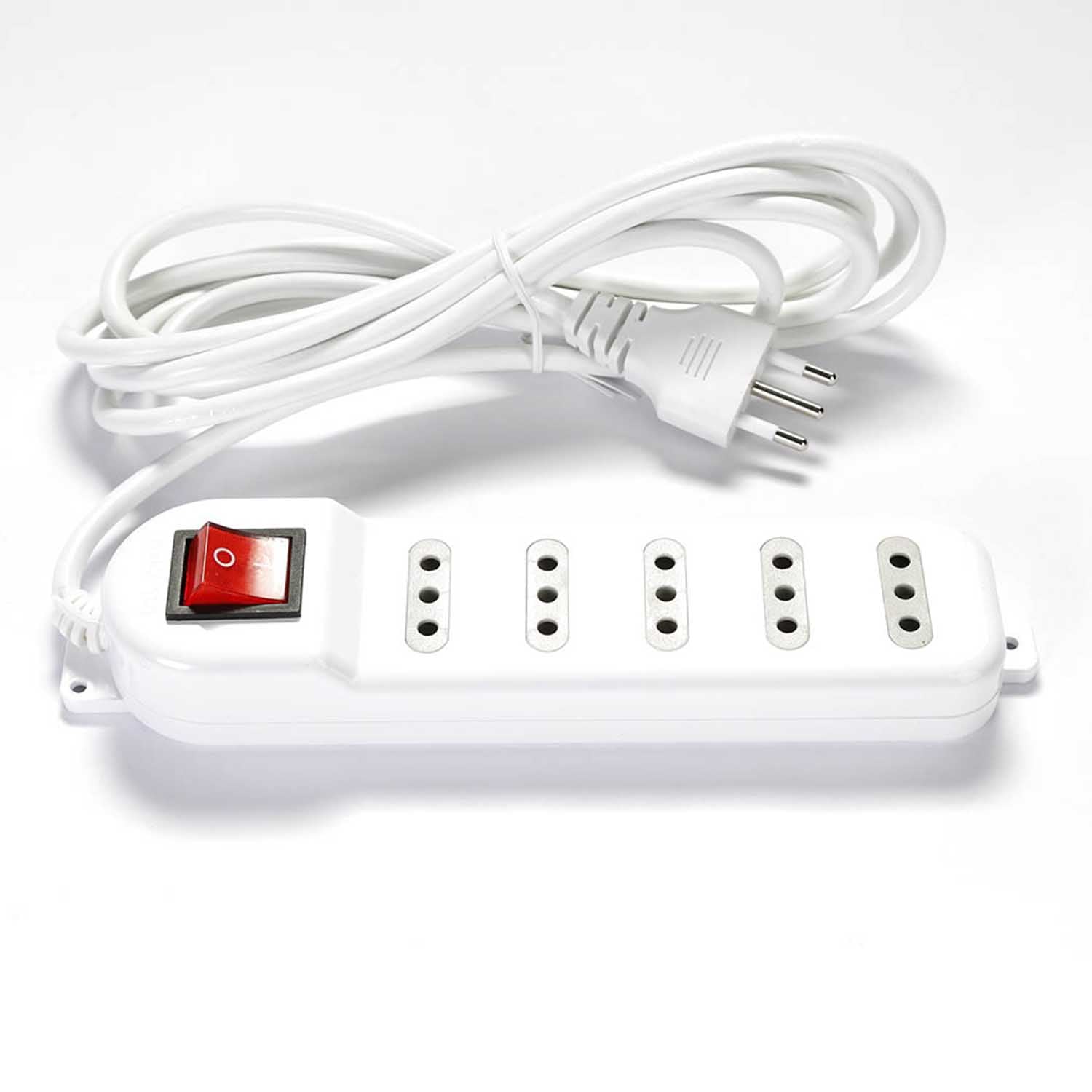 ALARGADOR ZAPATILLA CON SWITCH 5 POSICIONES 3 METROS BLANCO MACROTEL - 2