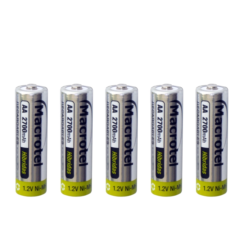 PILAS RECARGABLES HIBRIDAS AA 2700MA MACROTEL PACK 5 - 2