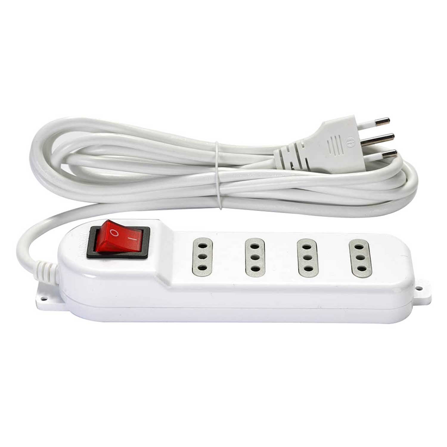 ALARGADOR ZAPATILLA CON SWITCH 4 POSICIONES 3 METROS BLANCO - 1