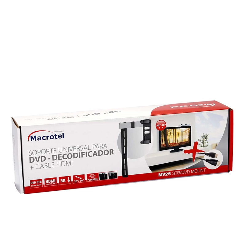 SOPORTE MACROTEL PARA DVD O DECODIFICADOR + CABLE HDMI - 3
