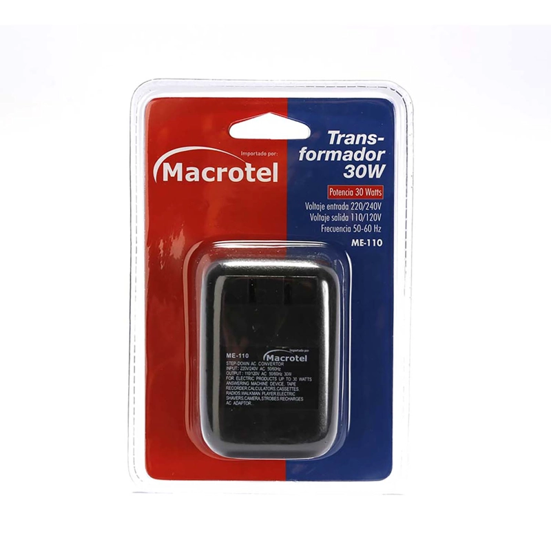 TRANSFORMADOR DE VOLTAJE MACROTEL 220 V A 110 V 30 W - 2