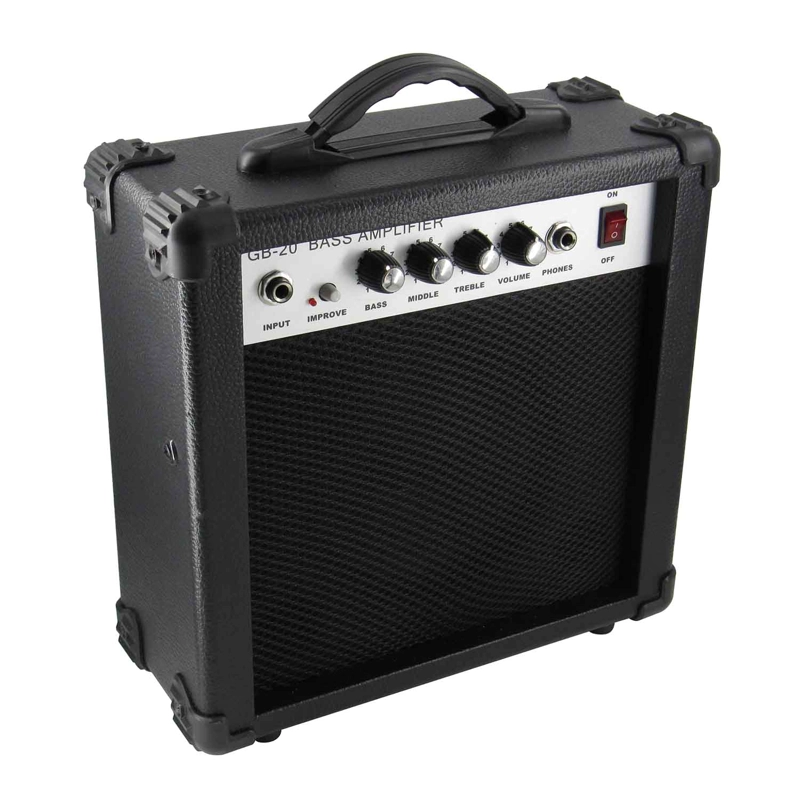 BAJO ELE CTRICO FIDDLER NEGRO + AMPLIFICADOR 20W - 6