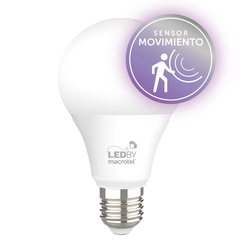 AMPOLLETA MACROTEL LED A60 CON SENSOR DE MOVIMIENTO 7 W - 1