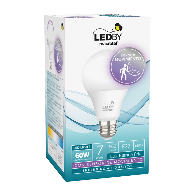 AMPOLLETA MACROTEL LED A60 CON SENSOR DE MOVIMIENTO 7 W - 3